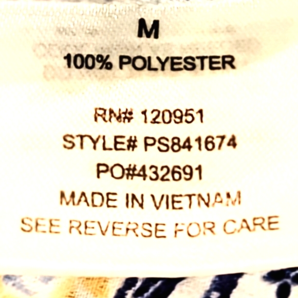 🌞 Short Sleeve Lavender and Yellow Tie Front Top by Pink Rose - Picture 6 of 6